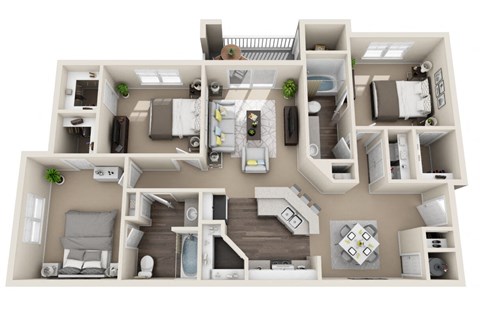 Clinton 3 bedroom floor plan